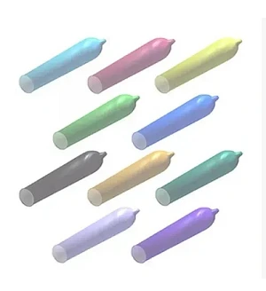 Набір латексних презервативів One Color Sensation з силіконовим мастилом фіолетового кольору (ціна за 5 шт)