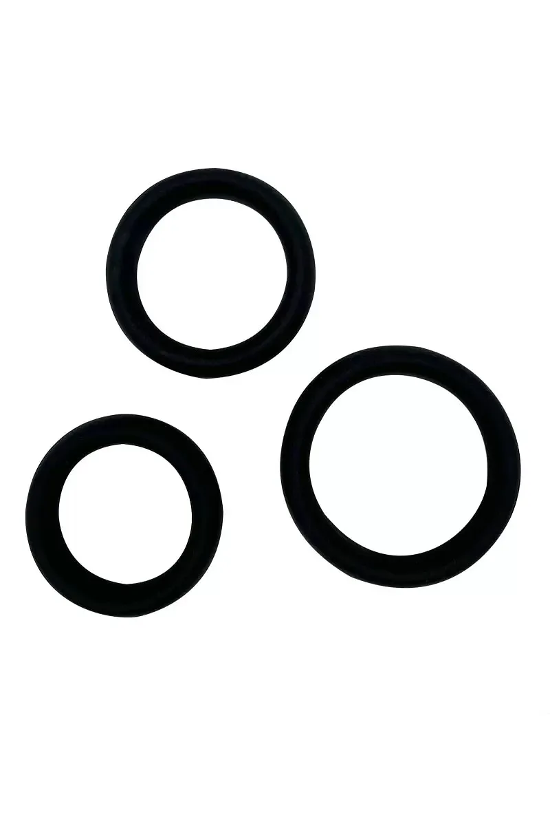 Набір ерекційних кілець Alive Sensual Pleasure Rings чорні
