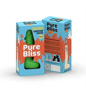 Свічка пікантної форми Pure Bliss MINI Green зелена, 15 см
