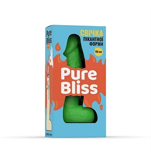 Свічка пікантної форми Pure Bliss MINI Green зелена, 15 см