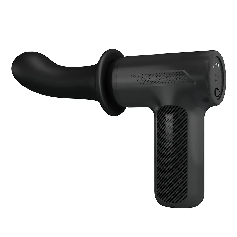 Вібромасажер пістолет Dj Doctor Massage Gun чорний, 12.1 х 3.8 см