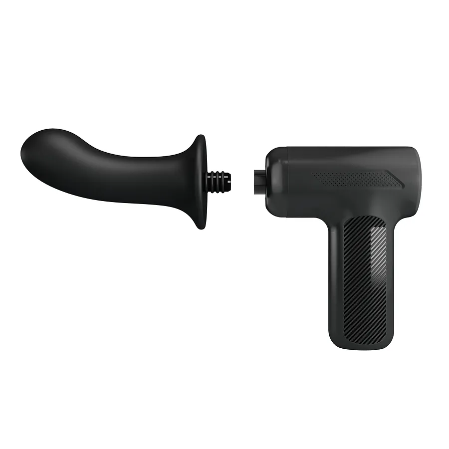 Вібромасажер пістолет Dj Doctor Massage Gun чорний, 12.1 х 3.8 см