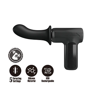 Вібромасажер пістолет Dj Doctor Massage Gun чорний, 12.1 х 3.8 см