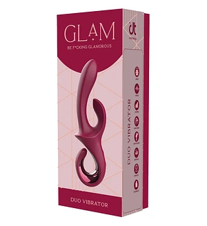 Вібратор-кролик Dreamtoys Glam Duo Vibrator з гачком ручкою, 22.7 х 4.2 см