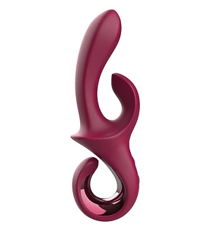 Вібратор-кролик Dreamtoys Glam Duo Vibrator з гачком ручкою, 22.7 х 4.2 см