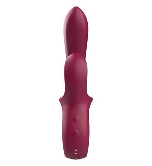 Вібратор-кролик Dreamtoys Glam Duo Vibrator з гачком ручкою, 22.7 х 4.2 см
