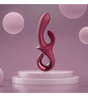 Вібратор-кролик Dreamtoys Glam Duo Vibrator з гачком ручкою, 22.7 х 4.2 см