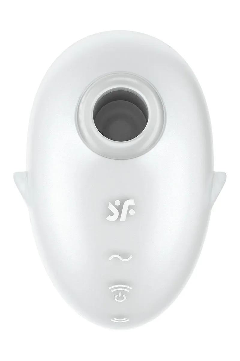 Вакуумний вібратор стимулятор Satisfyer Cutie Ghost білий, 9.1 см