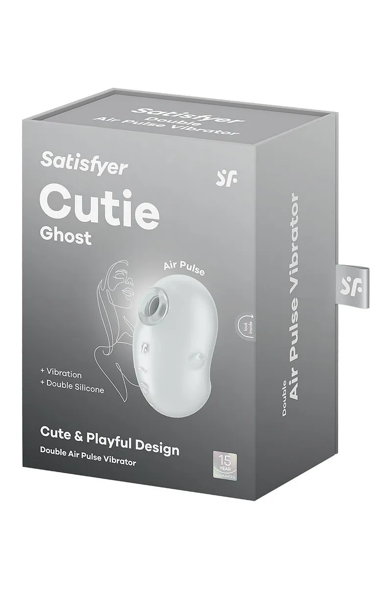 Вакуумний вібратор стимулятор Satisfyer Cutie Ghost білий, 9.1 см