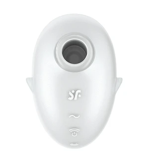 Вакуумний вібратор стимулятор Satisfyer Cutie Ghost білий, 9.1 см