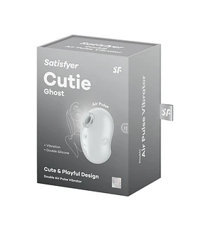 Вакуумний вібратор стимулятор Satisfyer Cutie Ghost білий, 9.1 см