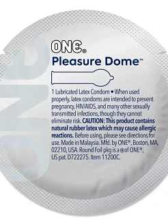 Набір презервативів ONE Pleasure Dome, 100 шт, гладенькі, з розширеною головкою, паковання-тубус
