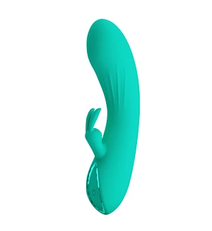 Вібратор-кролик PRETTY LOVE DJ Stick бірюзовий, 12.7 х 2.7 см