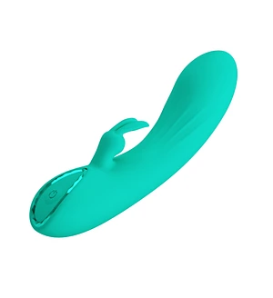 Вібратор-кролик PRETTY LOVE DJ Stick бірюзовий, 12.7 х 2.7 см