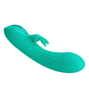 Вібратор-кролик PRETTY LOVE DJ Stick бірюзовий, 12.7 х 2.7 см