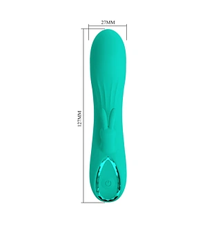 Вібратор-кролик PRETTY LOVE DJ Stick бірюзовий, 12.7 х 2.7 см