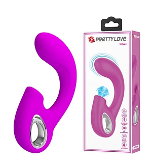 Вібратор для точки G Pretty Love Sibel з кліторальним стимулятором, рожевий
