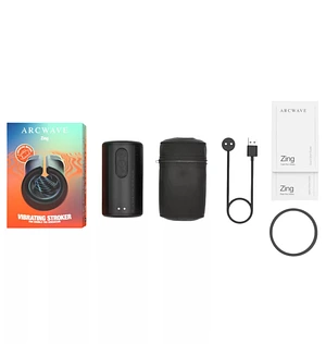 Вібруючий мастурбатор Arcwave Zing Black, відкритий, чорний