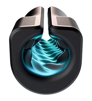Вібруючий мастурбатор Arcwave Zing Black, відкритий, чорний