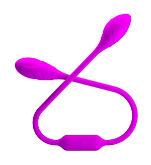 Гнучкий вібростимулятор для пар PRETTY LOVE Dream Lover's Whip, фіолетовий, 65.5 х 3.2 см
