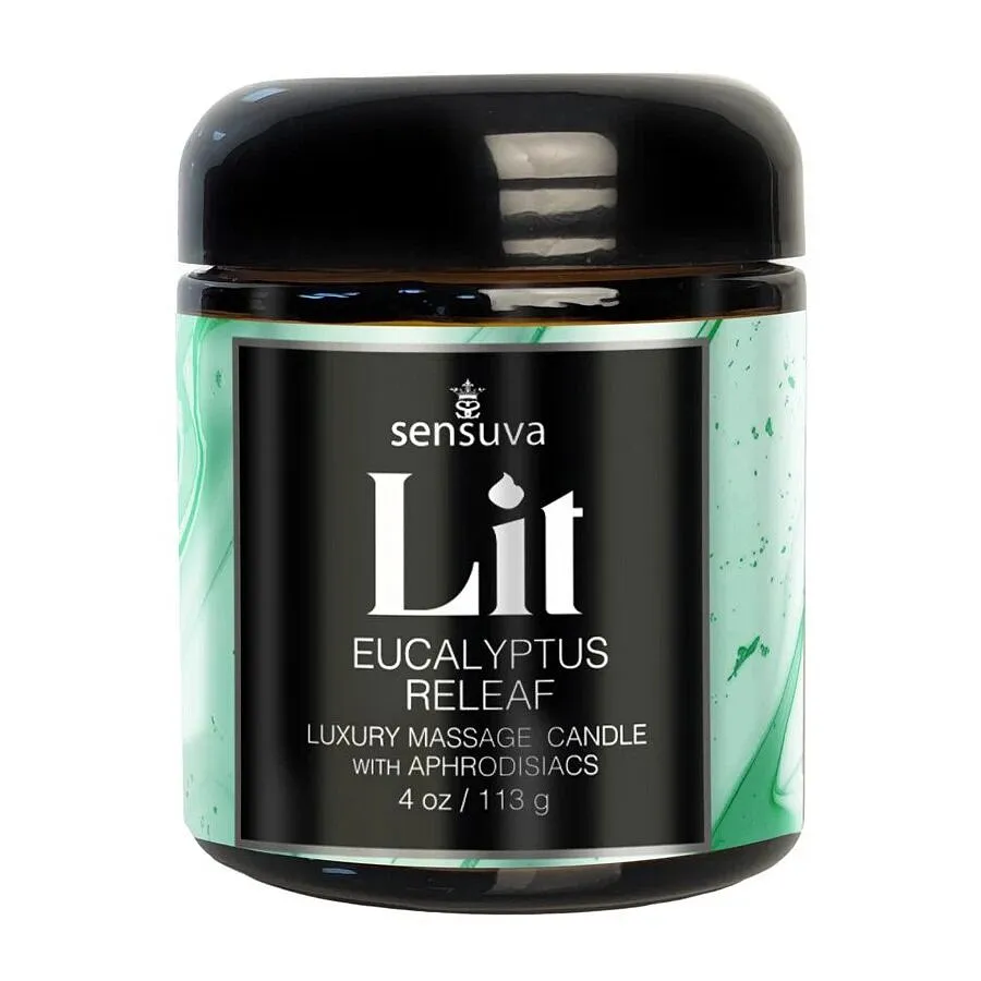 Масажна свічка Sensuva Lit Eucalyptus Releaf Luxury Massage Candle 113г