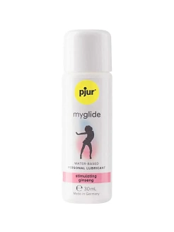 Збуджувальний лубикант на водній основі Pjur myglide , із женьшенем, тепло+поколювання