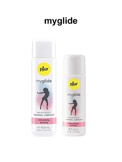 Збуджувальний лубикант на водній основі Pjur myglide , із женьшенем, тепло+поколювання