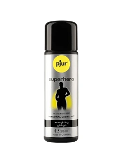 Стимулювальний лубрикант на водній основі Pjur Superhero Energizing glide , з екстрактом гінкго білоба