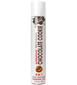 Зігрівальний лубрикант на водній основі Wet Warming Cookie 4 in 1, без цукру