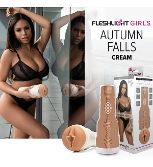 Мастурбатор Fleshlight Girls: Autumn Falls - Cream, зі зліпка вагіни, дуже ніжний