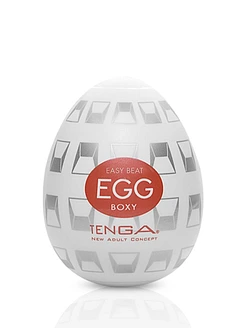 Мастурбатор-яйце Tenga Egg Boxy з геометричним рельєфом
