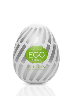 Мастурбатор-яйце Tenga Egg Brush з рельєфом у вигляді великої щетини
