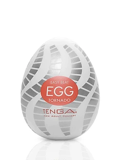 Мастурбатор-яйце Tenga Egg Tornado зі спірально-геометричним рельєфом