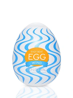 Мастурбатор-яйце Tenga Egg Wind із зиґзаґоподібним рельєфом