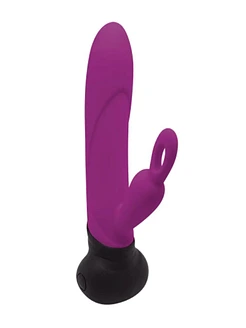 Вібратор з обертанням стовбура Adrien Lastic Mini Bonnie з петелькою для пальчика