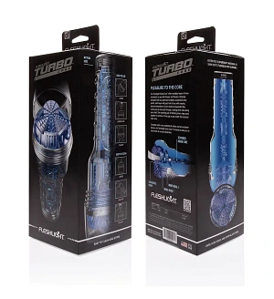 Мастурбатор Fleshlight Turbo Core Blue Ice, оральний секс (глибоке горло)