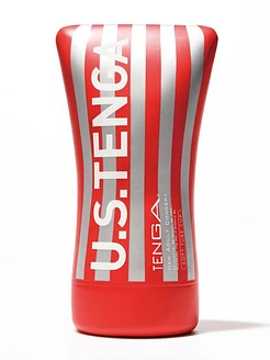 Мастурбатор Tenga US Soft Tube Cup (м’яка подушечка велика), стискальний, суперпотужне всмоктування