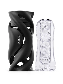 Мастурбатор Dorcel DEEP BLOW BLACK, подвійне використання