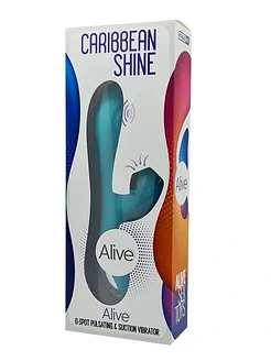 Вібратор-кролик 3 в 1 з вакуумом і пульсівною стимуляцією точки G Alive Caribbean Shine