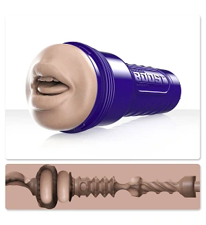 Мастурбатор-ротик Fleshlight Boost Blow Light Medium Flesh, плаваючі кільця Turbo Tech