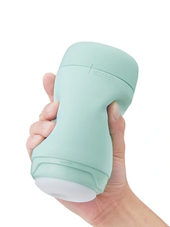 Мастурбатор TENGA PUFFY MINT GREEN, ультрам’який матеріал, багаторазовий, наскрізний