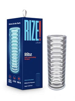 Мастурбатор Blush Rize – Ribz Glow in the Dark Masturbator – Clear, нейтральний, світиться в темряві