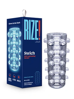 Мастурбатор Blush Rize – Swich Glow in the Dark Masturbator Clear, двосторонній, світиться в темряві