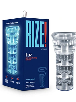 Мастурбатор Blush Rize – Luz Glow in the Dark Masturbator – Clear, всмоктування, світиться в темряві