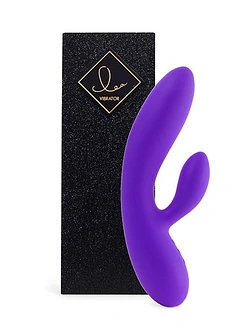 Гнучкий вібратор кролик з двома моторами FeelzToys Lea Rabbit Vibrator Medium Purple