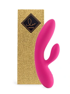 Гнучкий вібратор кролик з двома моторами FeelzToys Lea Rabbit Vibrator Rubine Red