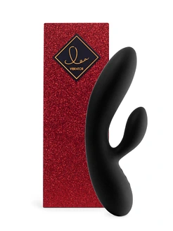 Гнучкий вібратор кролик з двома моторами FeelzToys Lea Rabbit Vibrator Black
