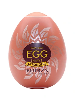 Мастурбатор-яйце Tenga Egg Shiny II, щільний TPE, пробник лубриканту 5 мл