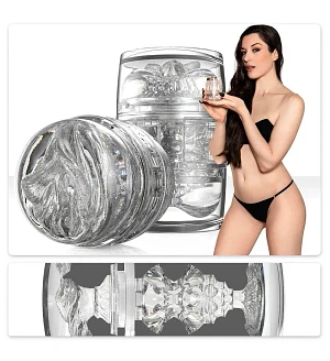 Двосторонній мастурбатор Fleshlight Quickshot Stoya, компактний, наскрізний, зі зліпка вульви та ануса