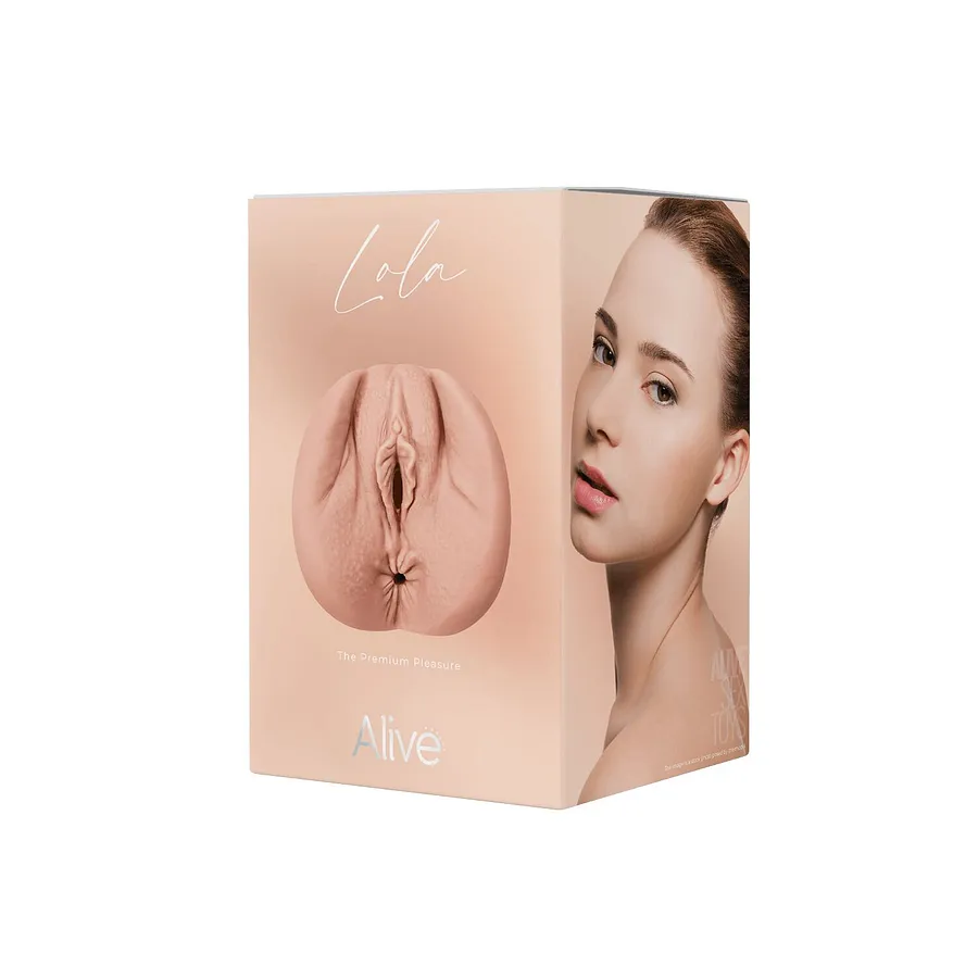 Мастурбатор-вагіна + попка Alive Lola Super Realistic Masturbator L Flesh, два канали, реалістик